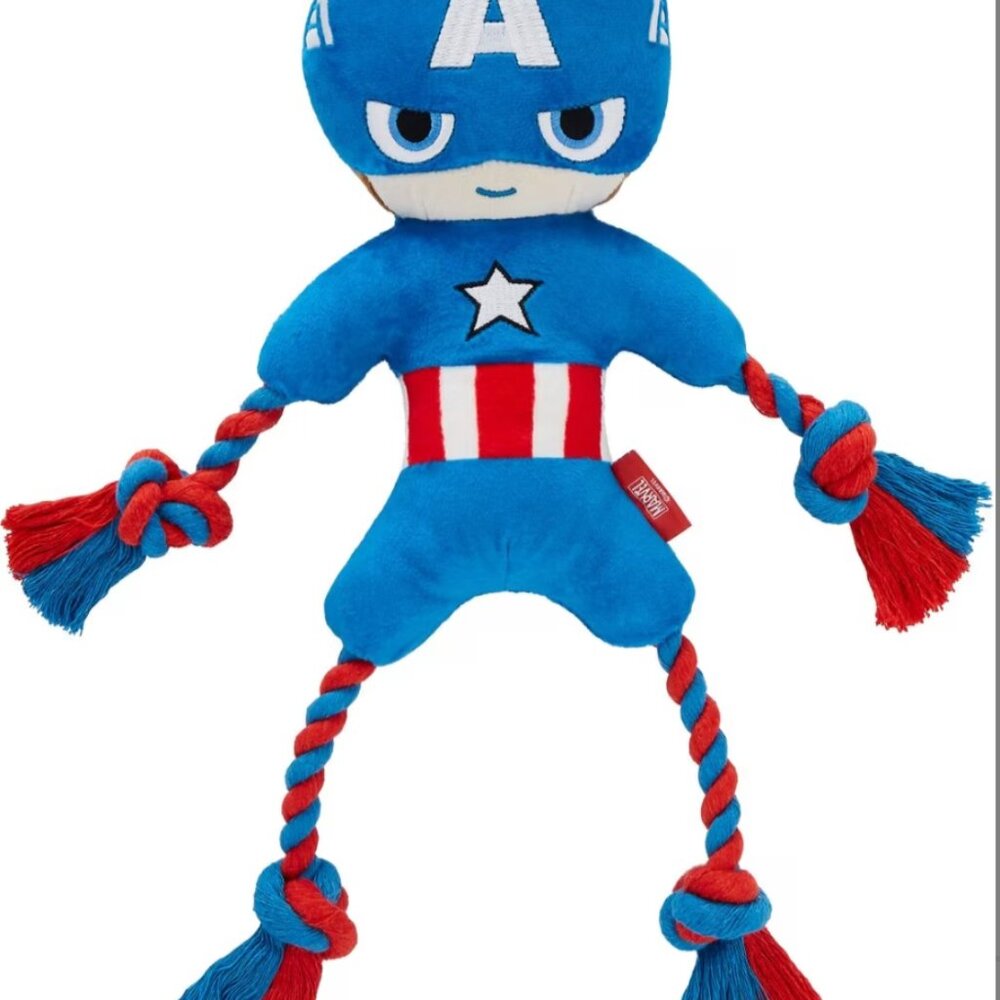NWT MARVEL Captain America Rope Dog Toy